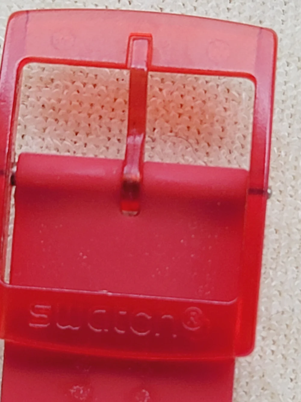 Vintage Swatch Red Lacquered Silicone Strap Watch Full Collector Set